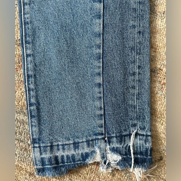 Altar’d State Vervet Color Block High Rise Jeans with Raw Hem - Picture 6 of 13